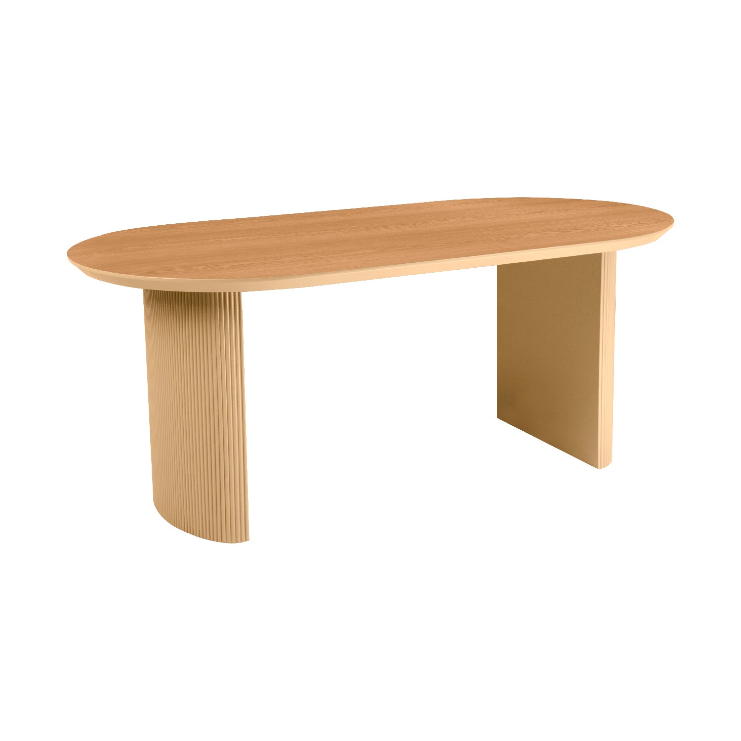 Mesa de Comedor Chipre Natural 180cm Vista en Perspectiva