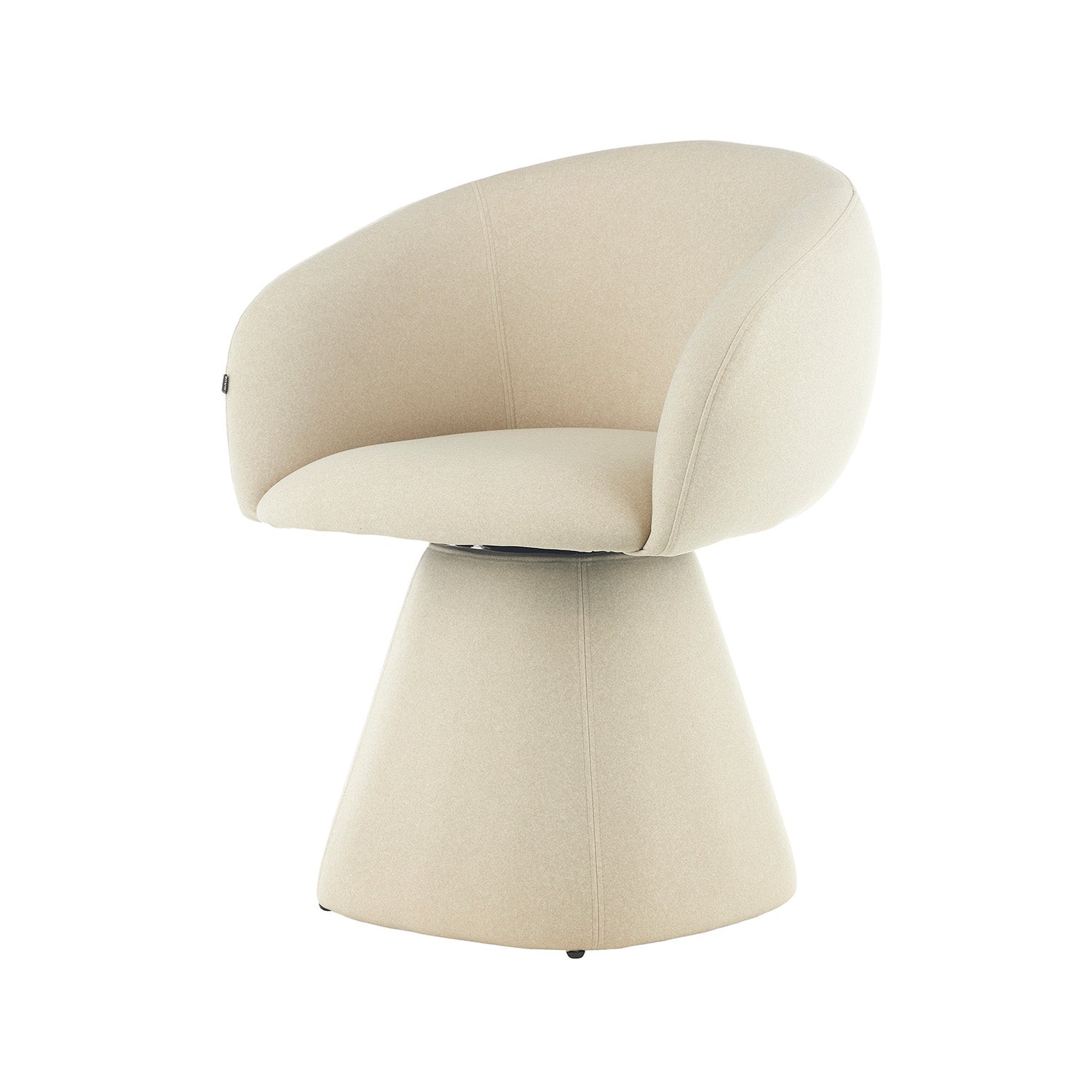 Silla Doha Beige Vista En Perspectiva