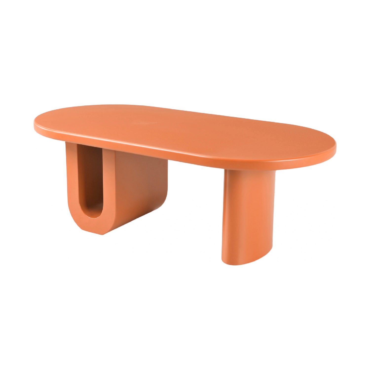 MESA DE CENTRO FORTALEZA NARANJA VISTA EN PERSPECTIVA