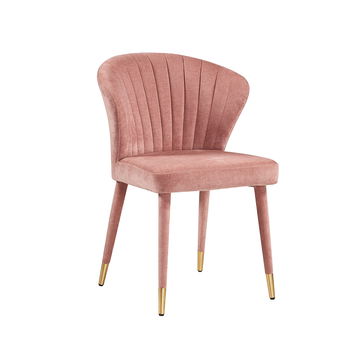 Silla Copenhague Rosa Fondo Blanco Vista en Perspectiva