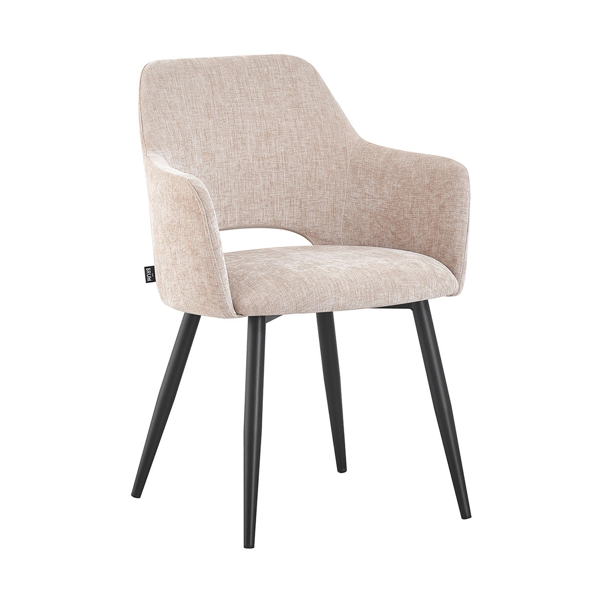 Silla Paris Beige Vista en Perspectiva