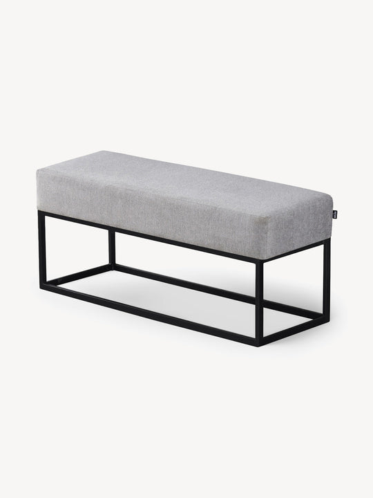Banca Clermont 110cm Gris Vista en Perspectiva