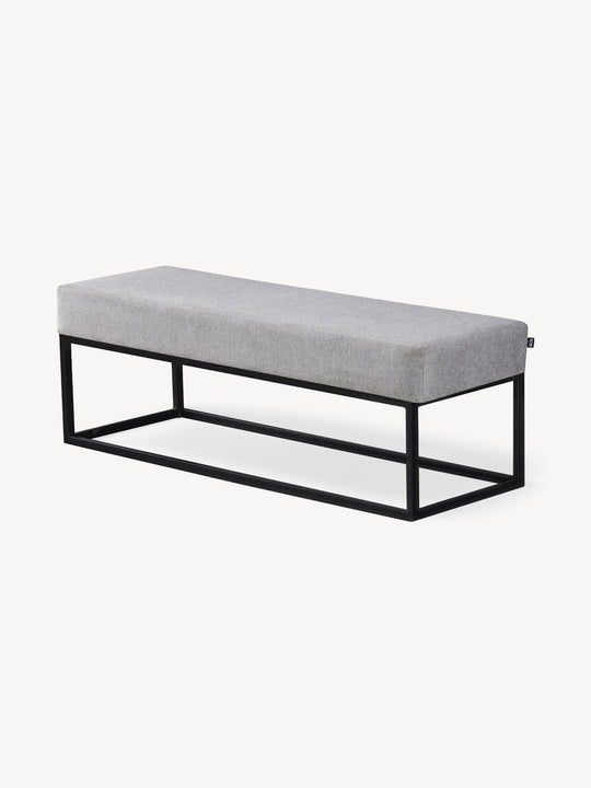 Banca Clermont 140cm Gris Vista en Perspectiva