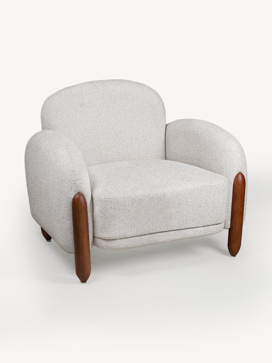 Sillón Individual Viena Beige Vista en Perspectiva