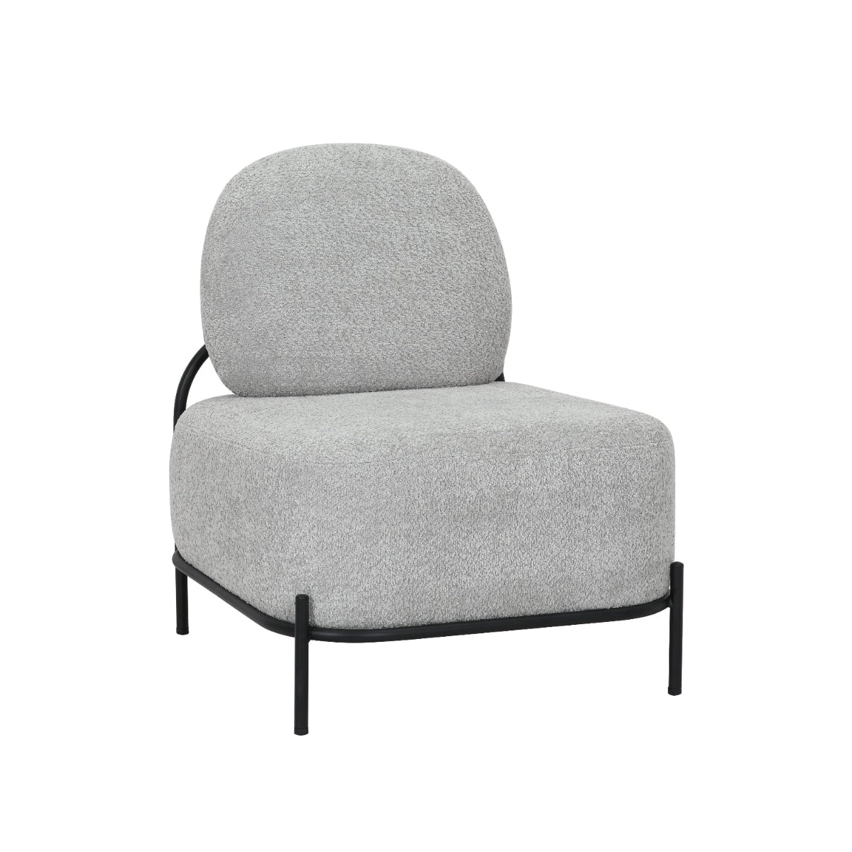 Sillón Individual Chicago Gris Vista en Perspectiva