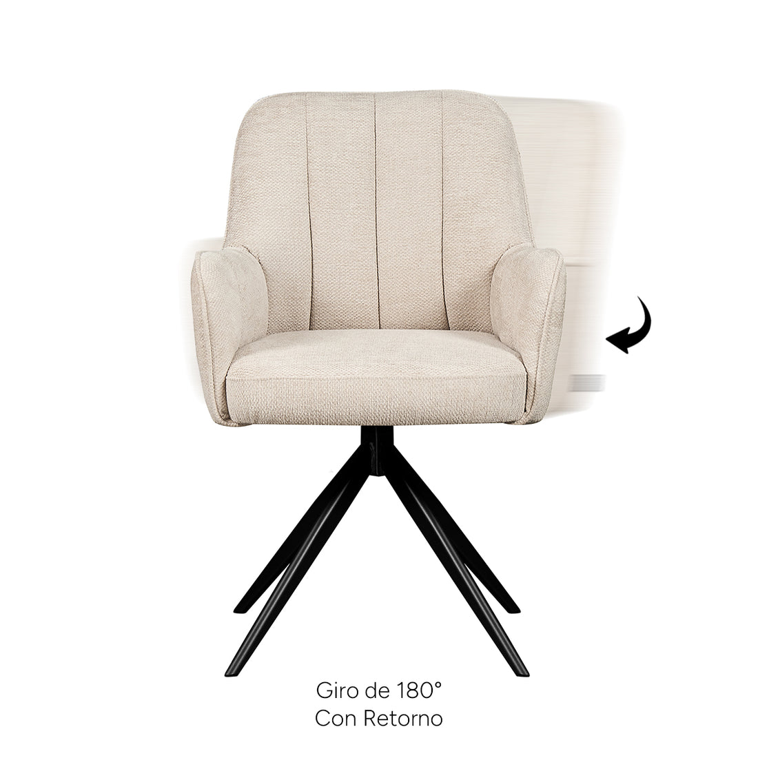 Silla Amsterdam, mecanismo de giro 180 grados