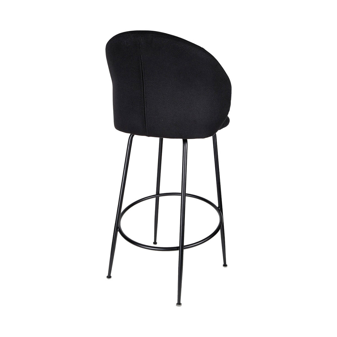 Banco Alto Capri Negro Vista Perspectiva Trasera