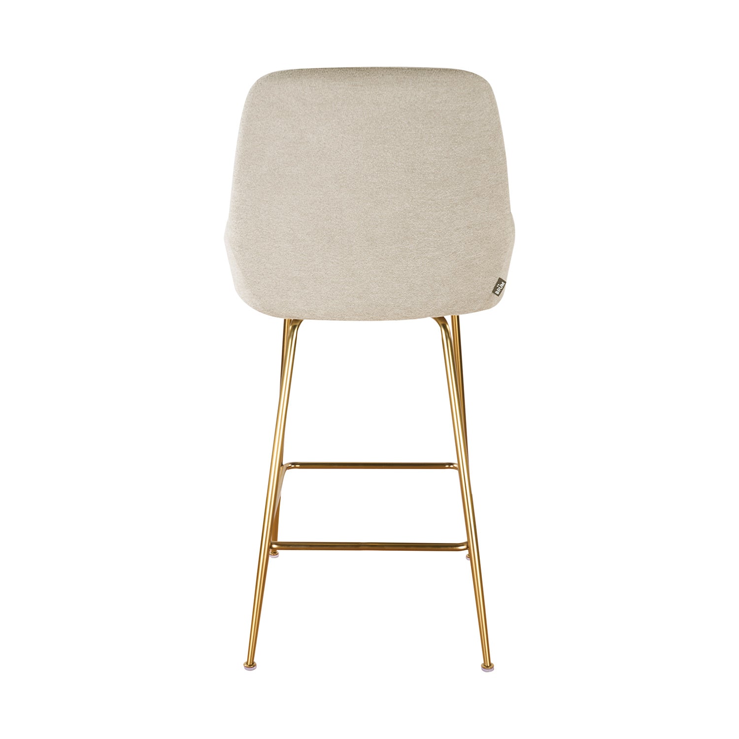 Banco Galicia Beige Pata Dorada Vista Trasera