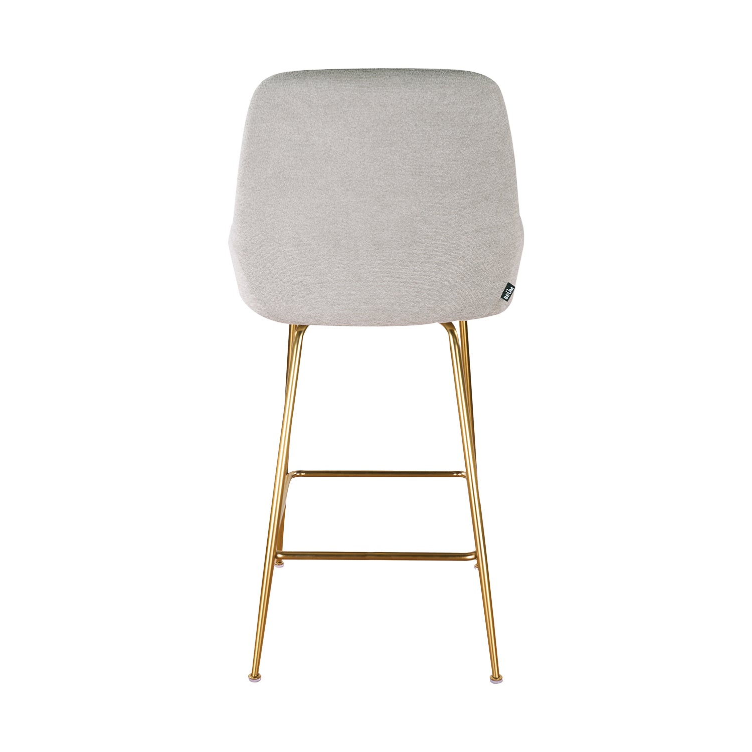 Banco Galicia Grey Pata Dorada Vista En Perspectiva Trasera