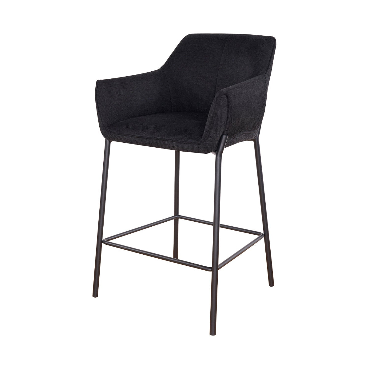 Banco Toronto Pata Negra Black Vista En Perspectiva 