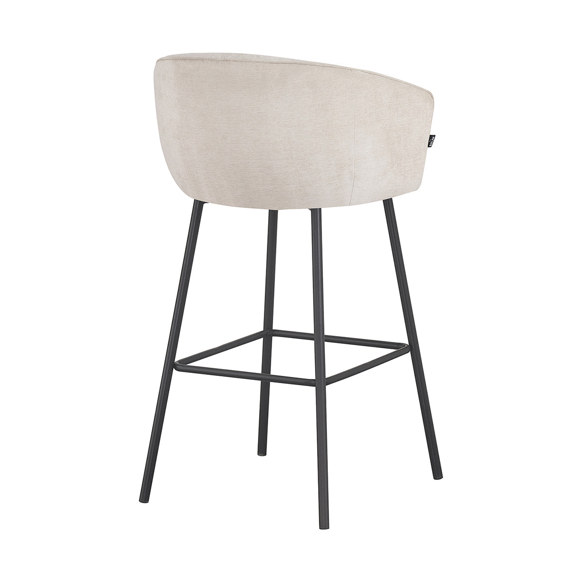 Banco Alto Miami Beige Vista en perspectiva Trasera