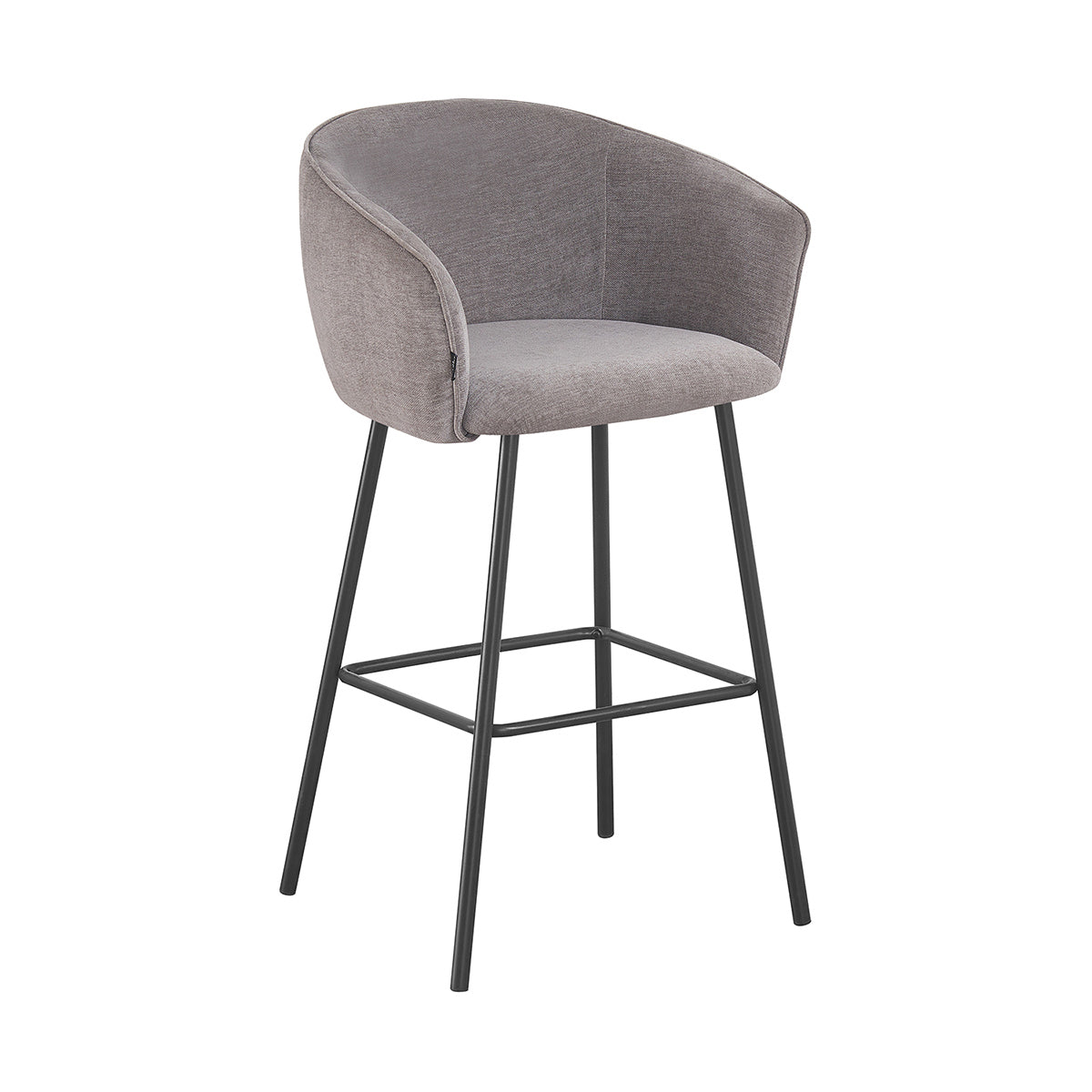 Banco Alto Miami Gris Vista en Perspectiva