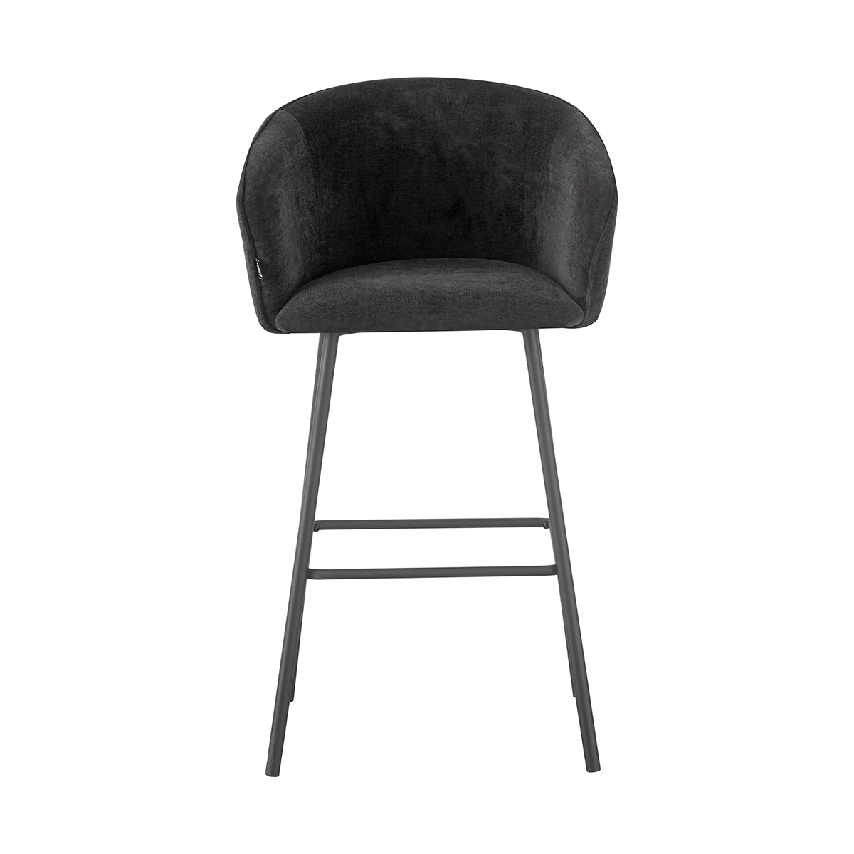 Banco Alto Miami Negro Vista Frontal