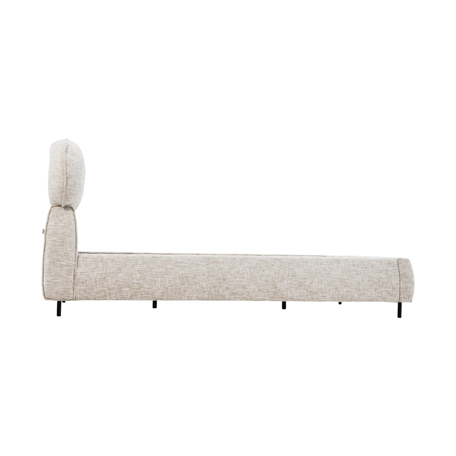 Cama Matrimonial Noruega Vista Lateral Baja en Fondo Blanco