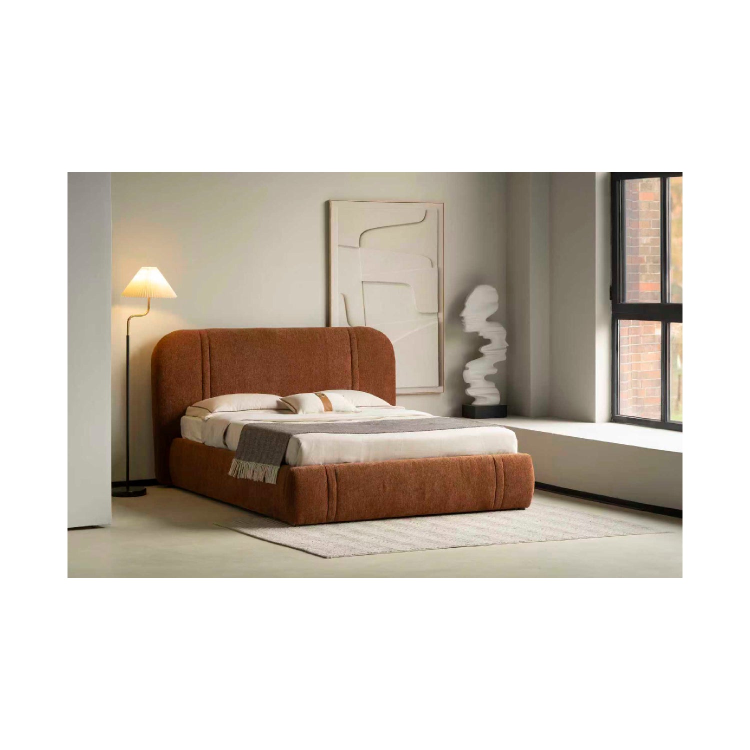 Foto lifestyle de la cama Segovia en una habitación