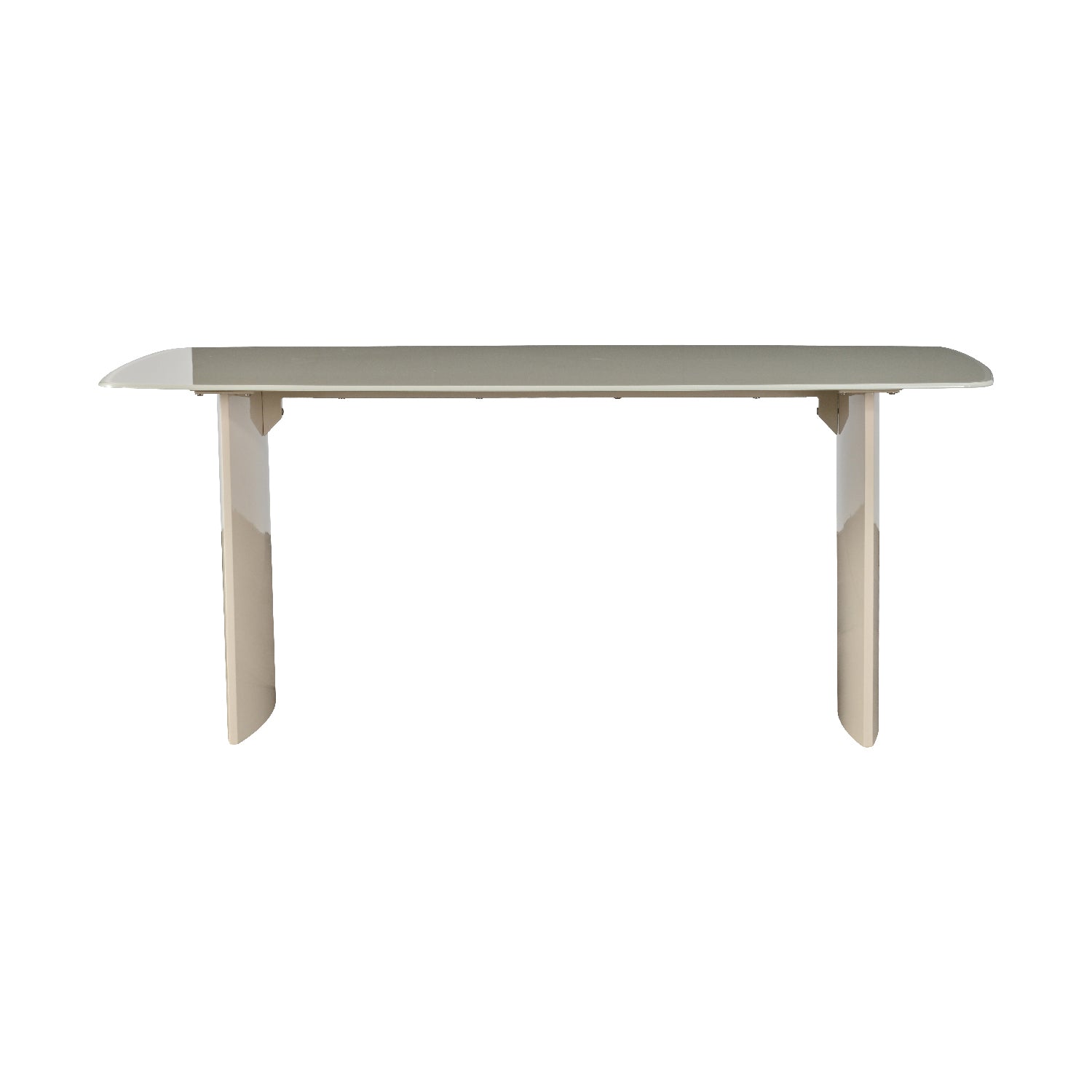 Mesa de Comedor Cali Beige Vista lateral en fondo blanco