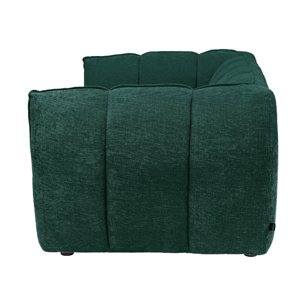 Sofá Milán 2 Plazas Verde Vista Lateral