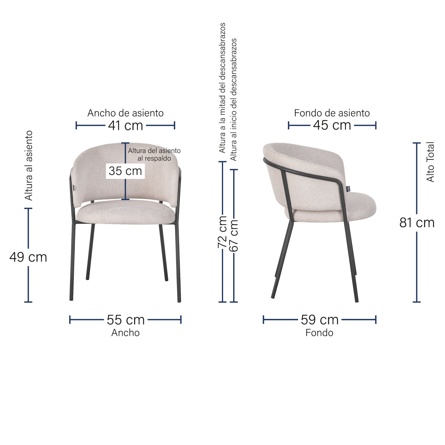 Silla Escocia pata negra