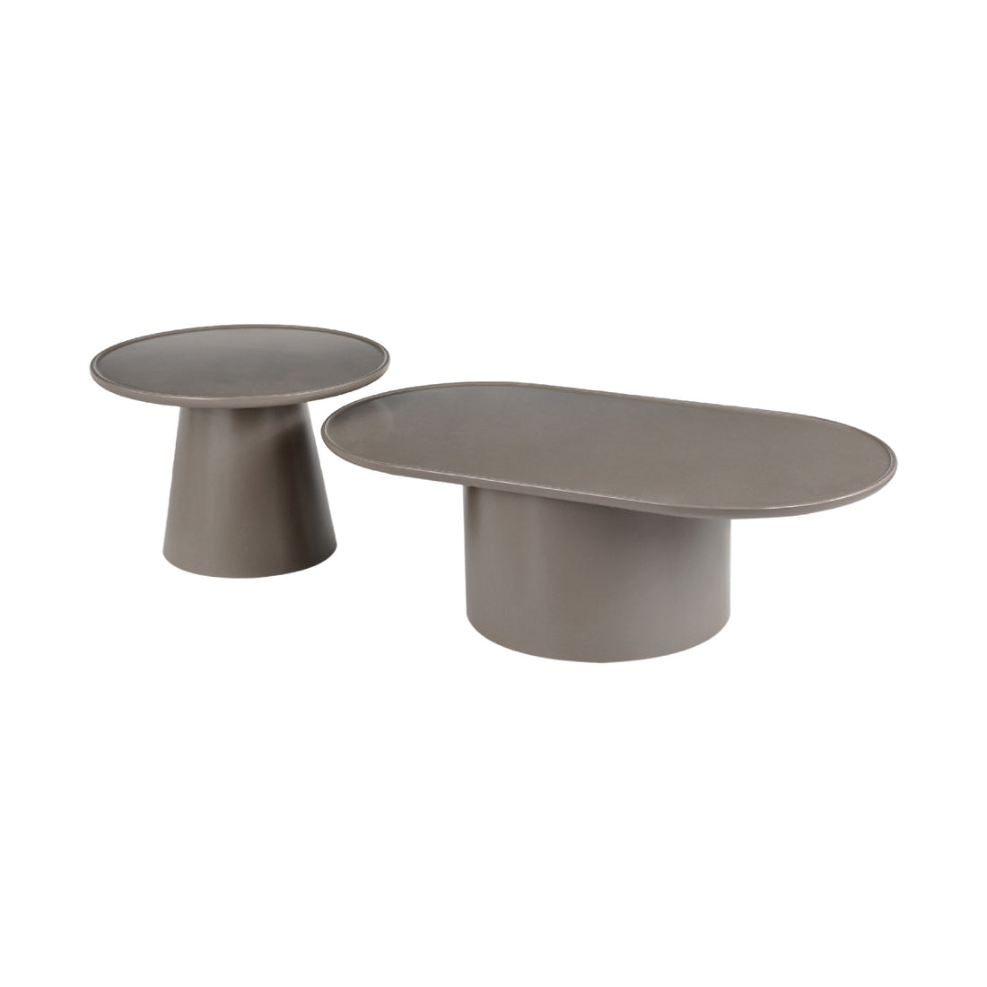 Mesa Lateral Ginebra Taupe  Vista en Perspectiva