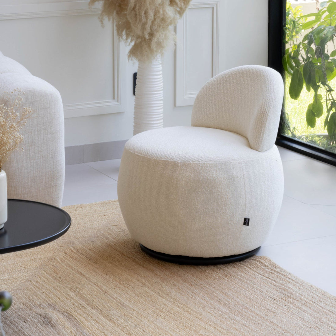 Sillón Finlandia Beige en sala, foto ambientada