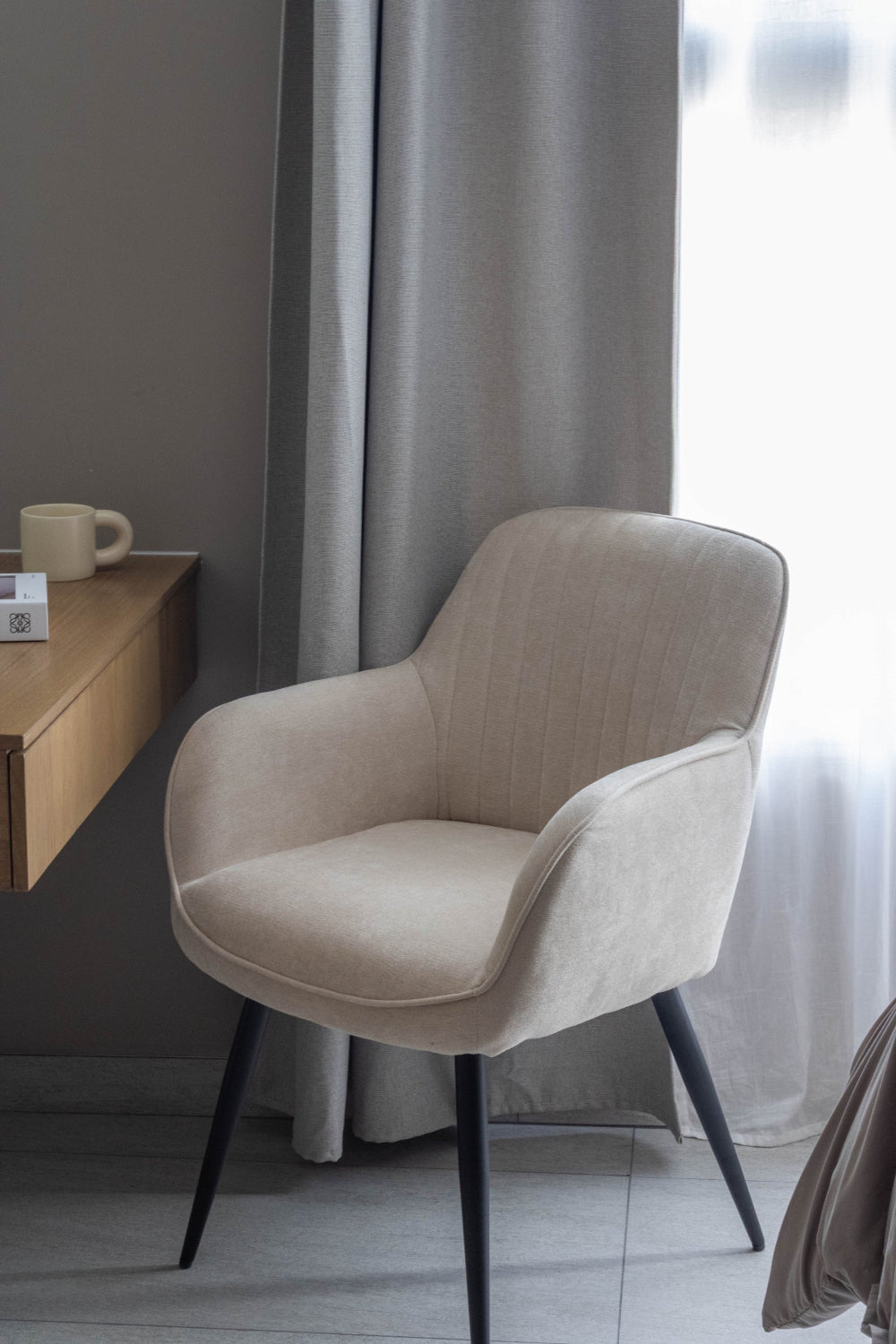 Sillas Manchester Beige Vista en Perspectiva