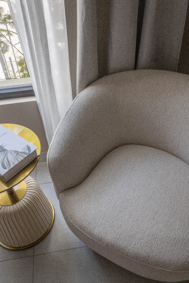 Sillon Giratorio Biarritz Beige Vista a Detalle