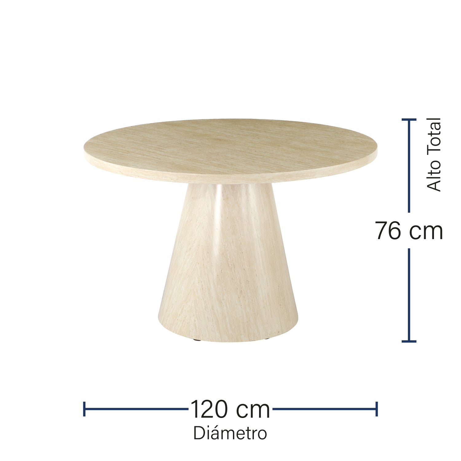 Mesa de Comedor Lagos Nogal 120cm