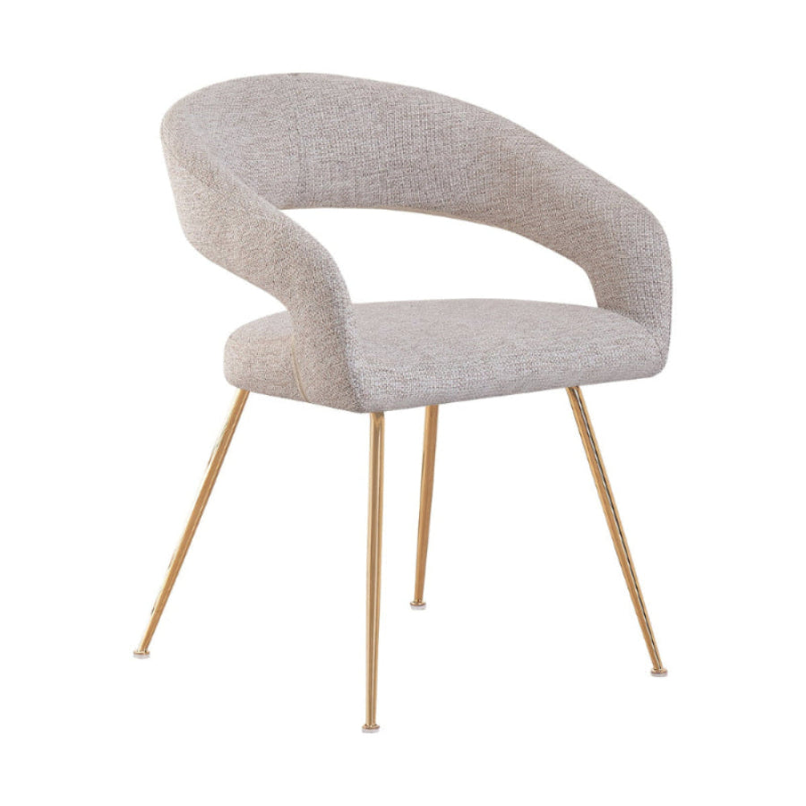 Silla Matera Beige Vista En Perspectiva 