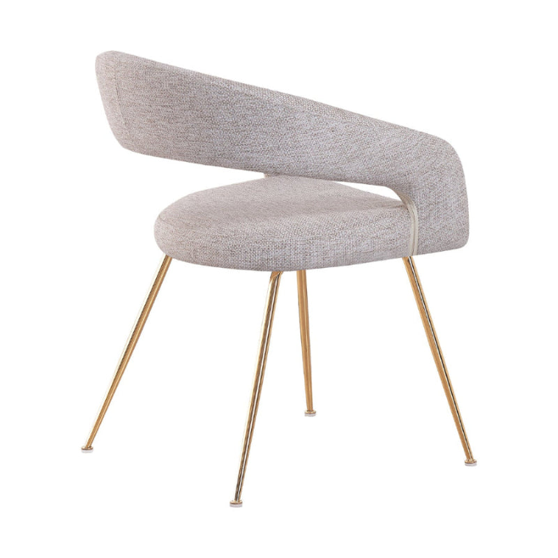 Silla Matera Beige Vista En Perspectiva