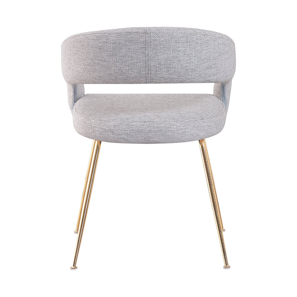 Silla Matera Grey Fondo Blanco Vista Trasera