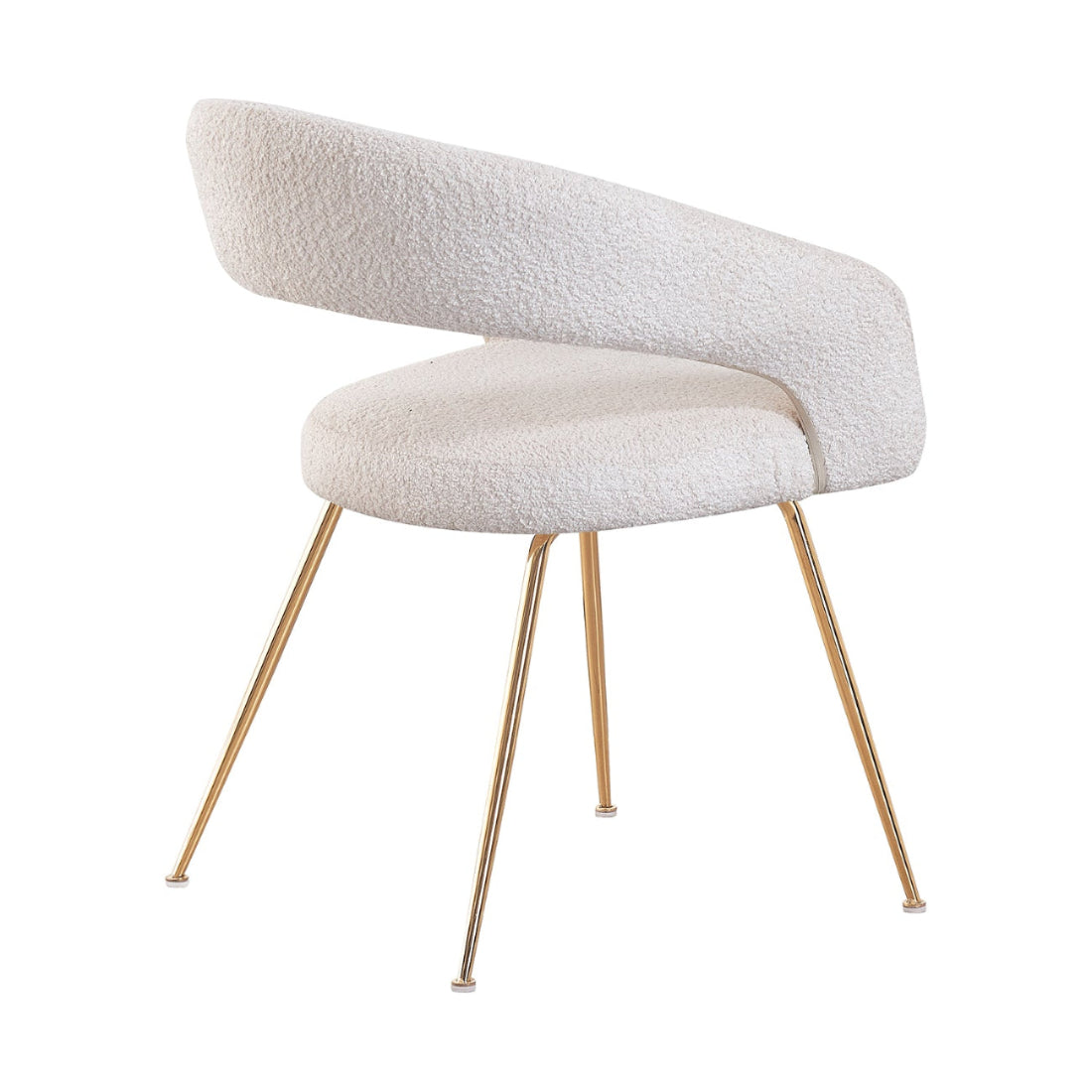 Silla Matera Beige Vista En Perspectiva trasera