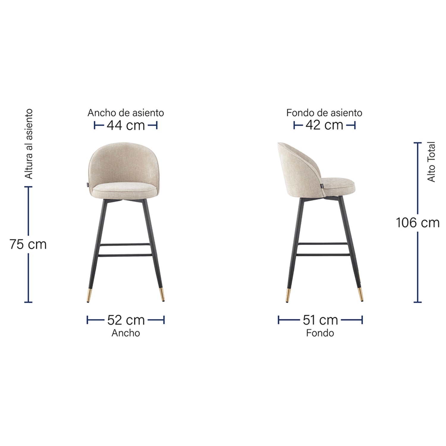 Banco Roodas Giratorio