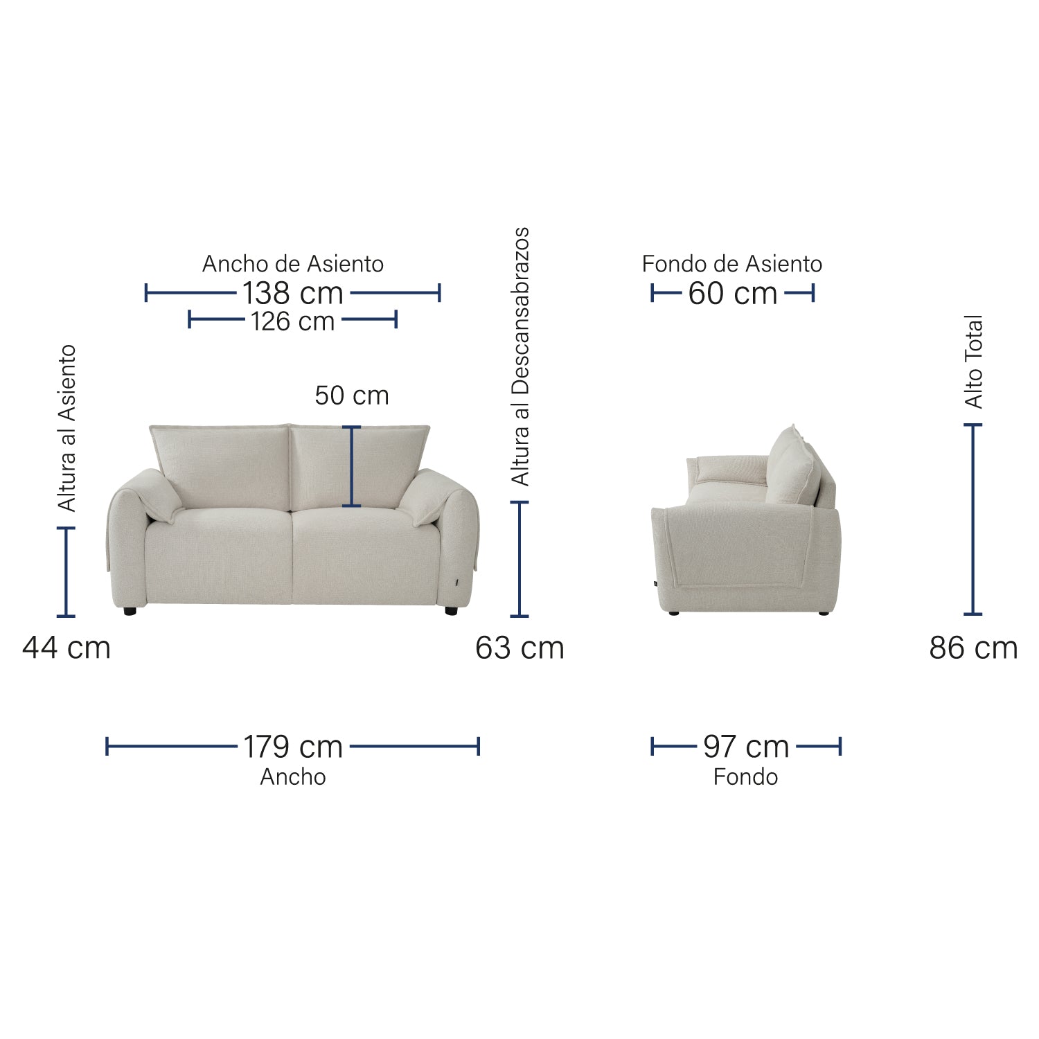 Sofá Malmo 2 Plazas