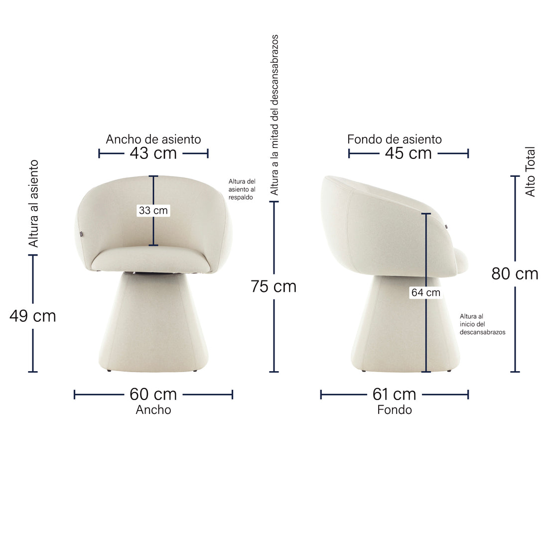 Silla Giratoria Doha