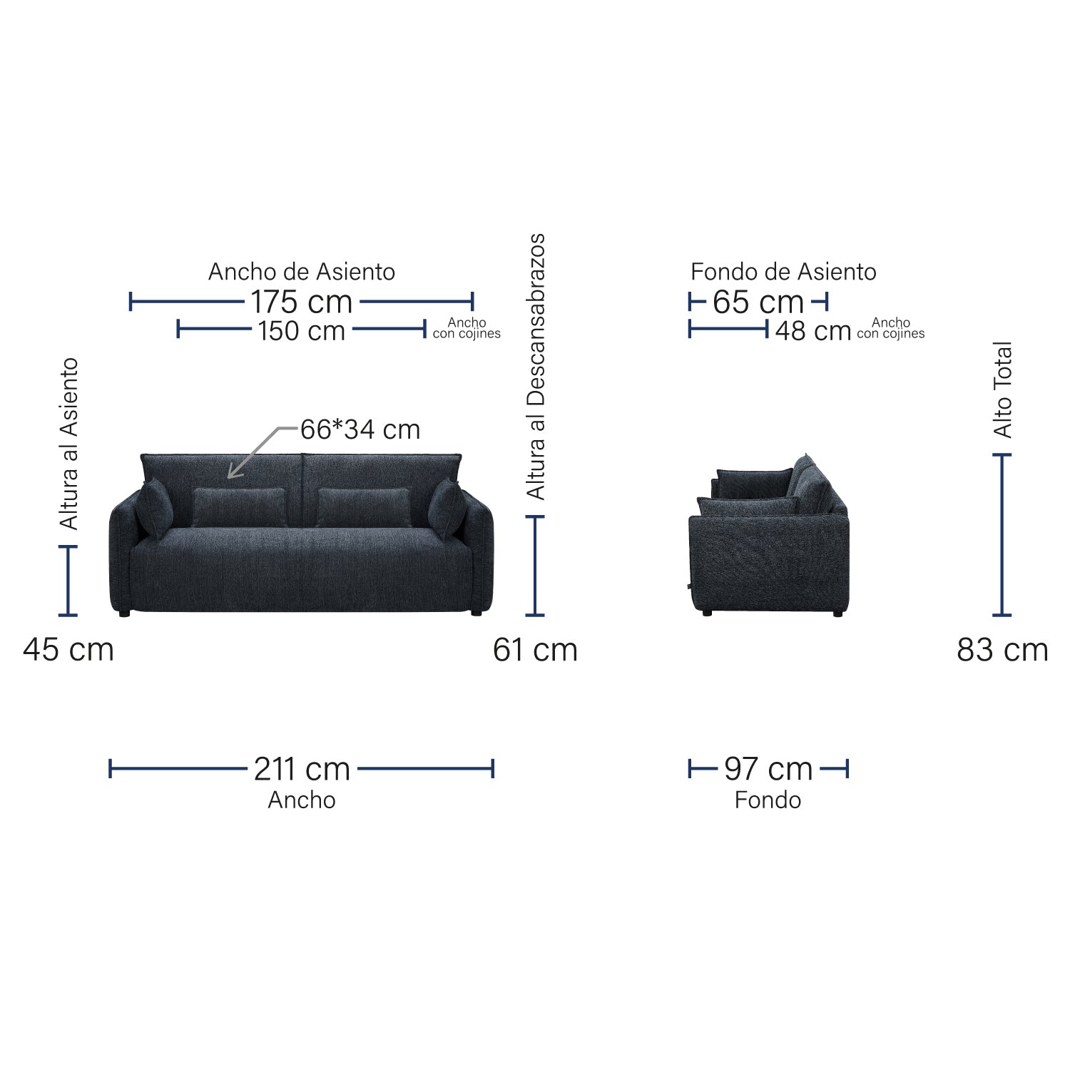 Sofá Noruega 3 Plazas