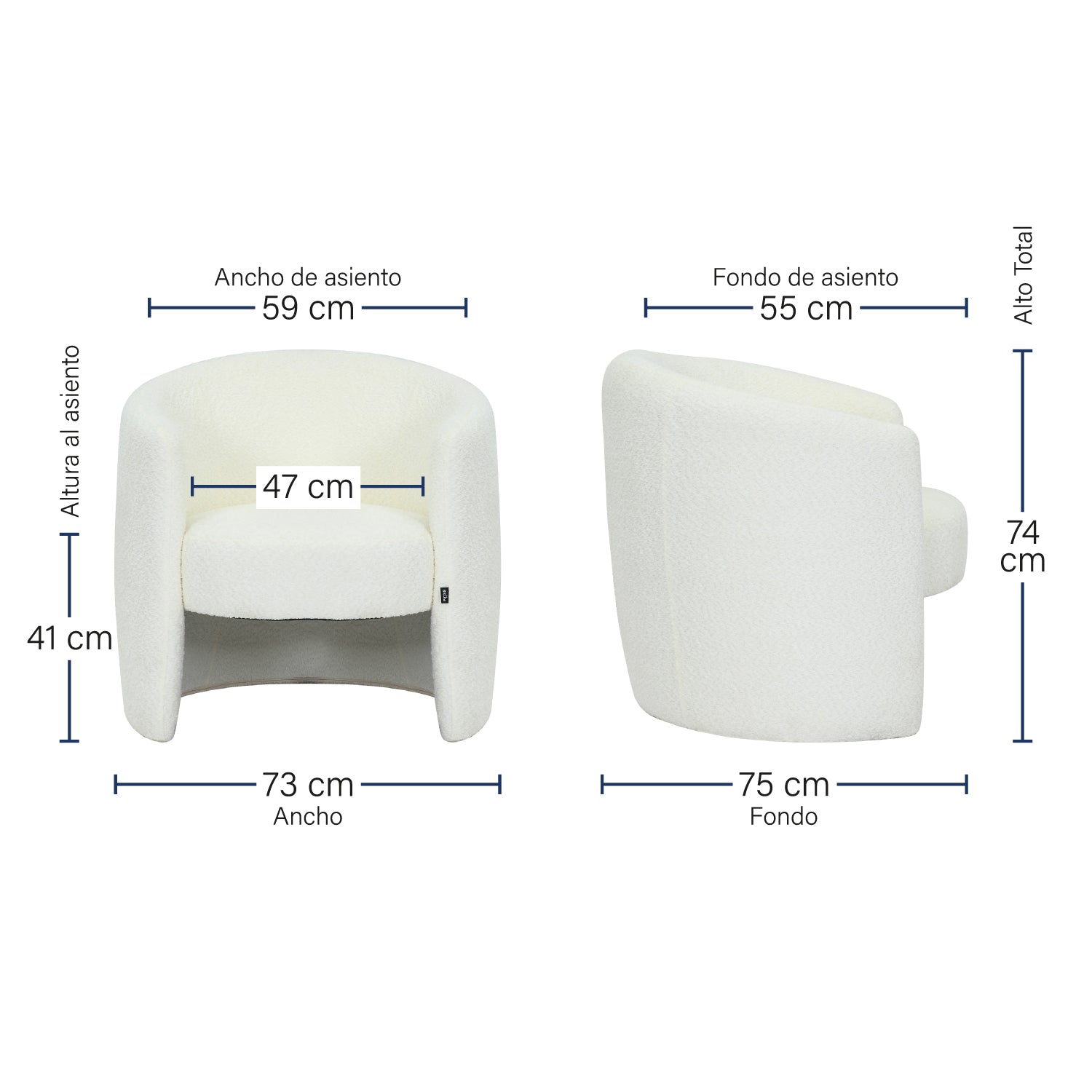 Sillón Perth Boucle Teddy