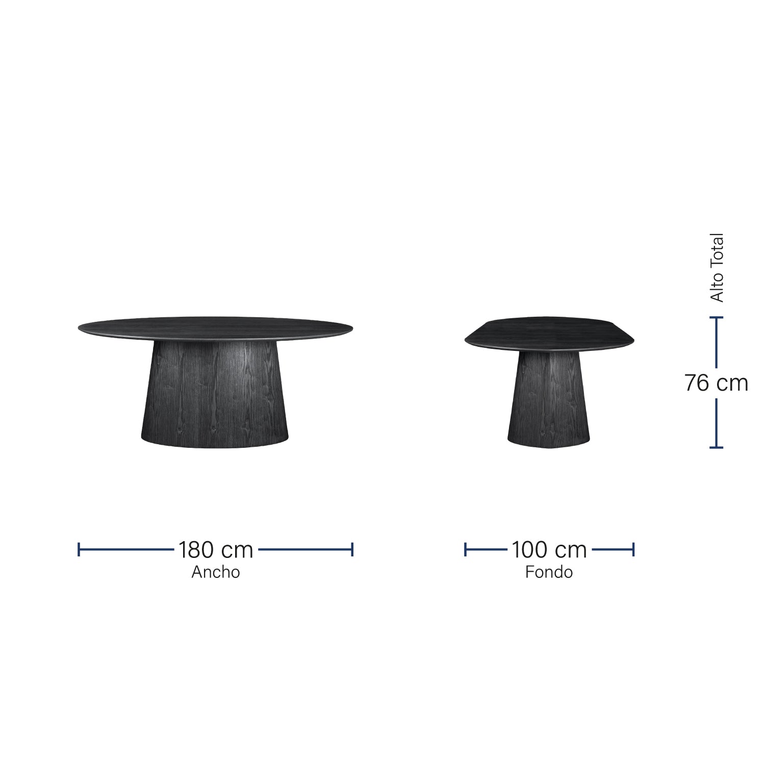Mesa de Comedor Tokio Negro 180cm