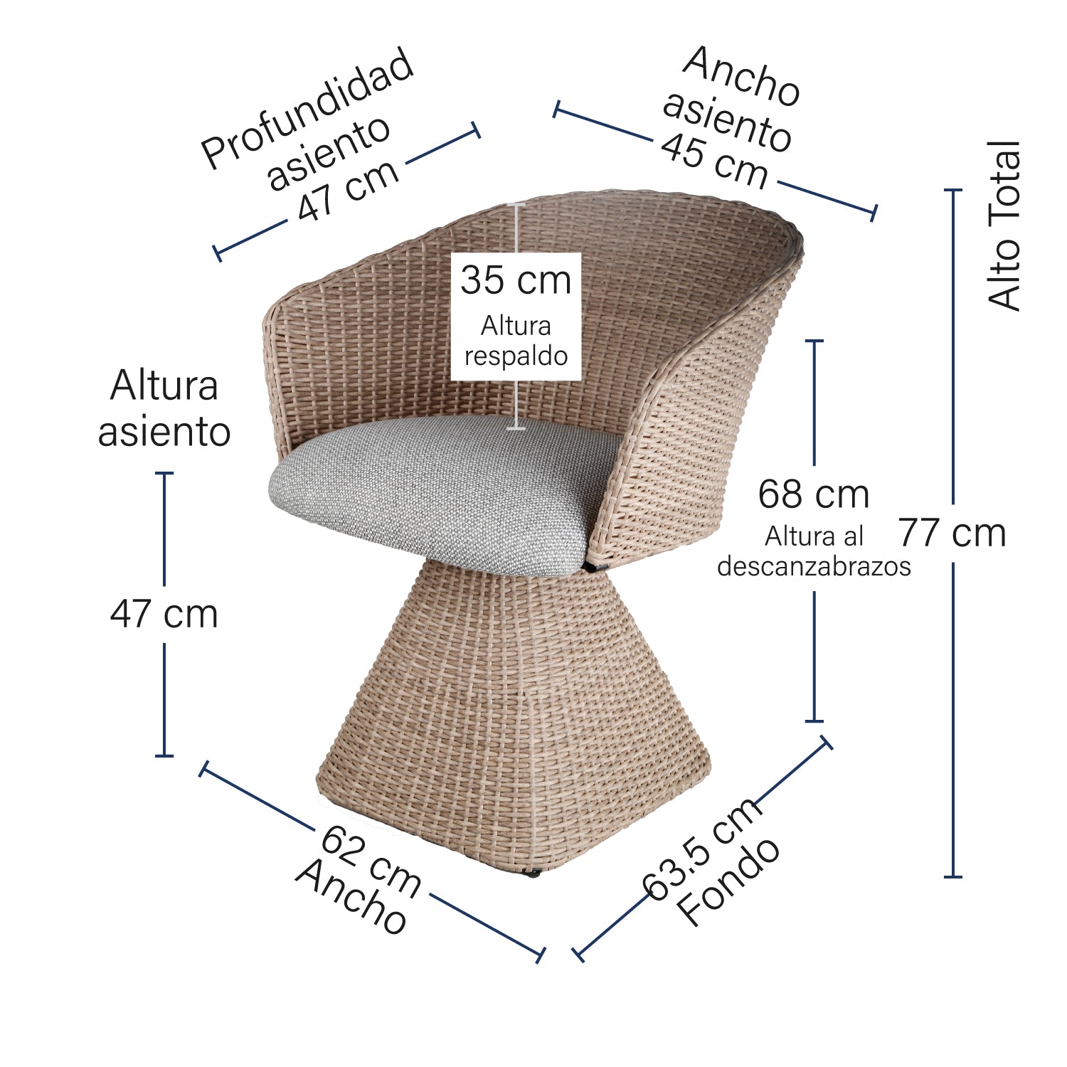 Silla de exterior Corfú