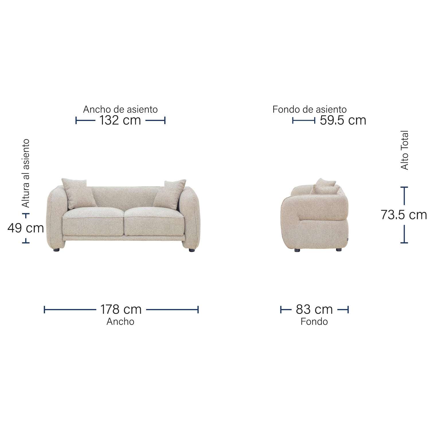 Sofá Detroit de 2 Plazas