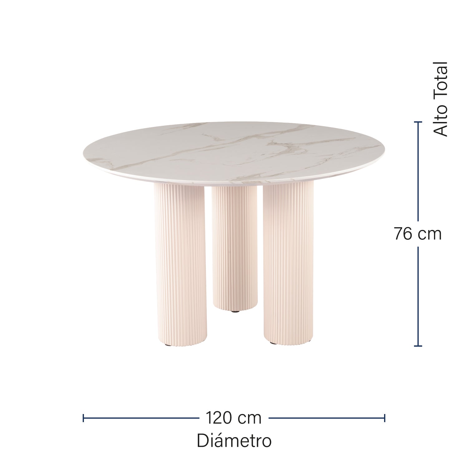 Mesa de Comedor Kos Blanca 120cm