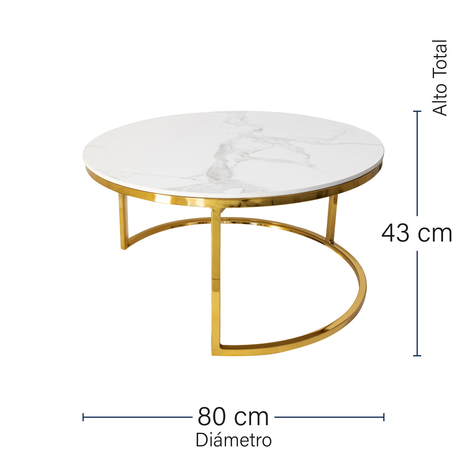 Set de Mesas de Centro Madison Gold