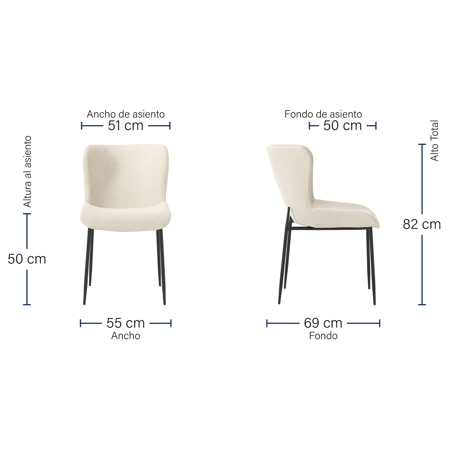 Silla Parana pata negra