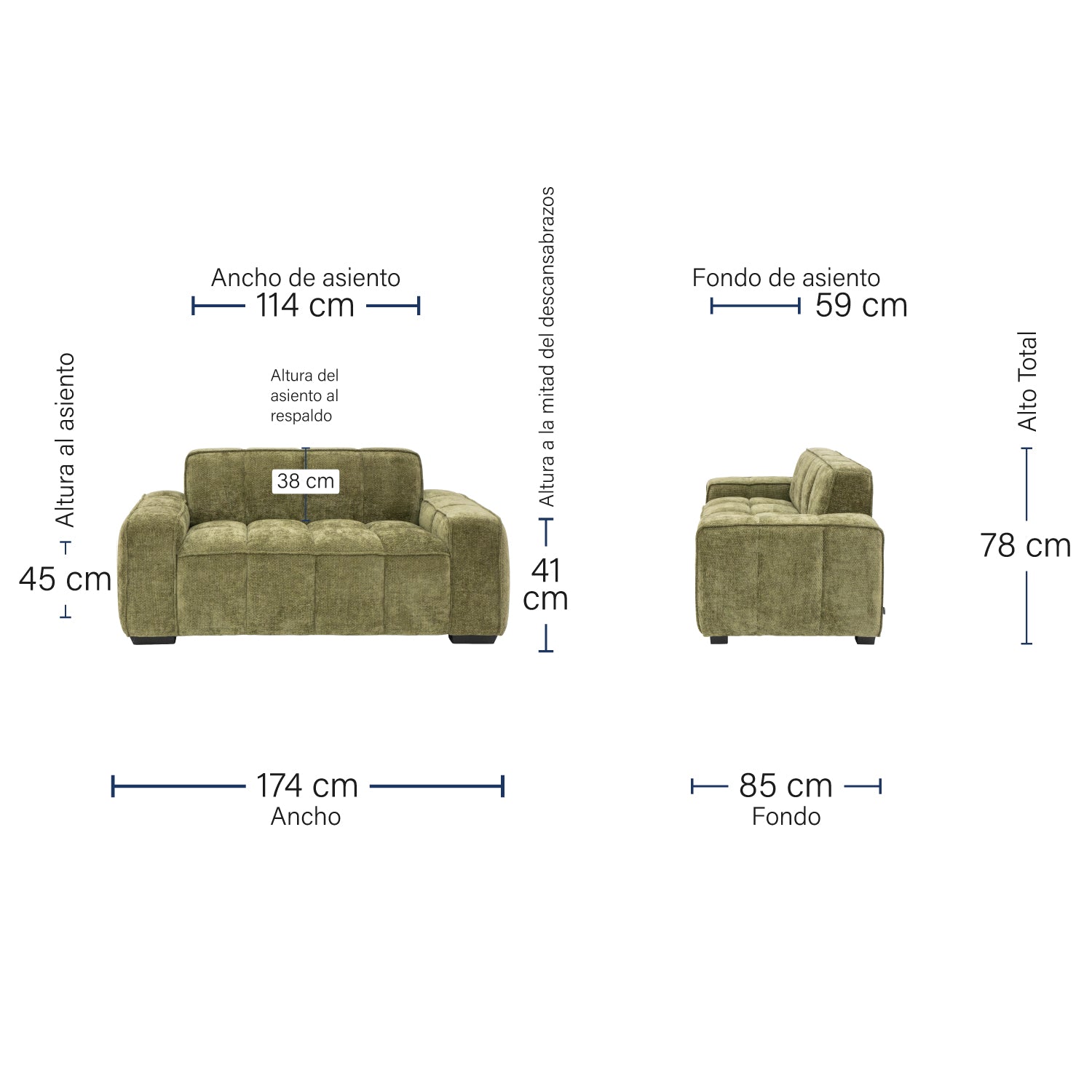 Sofá Versalles 2 plazas