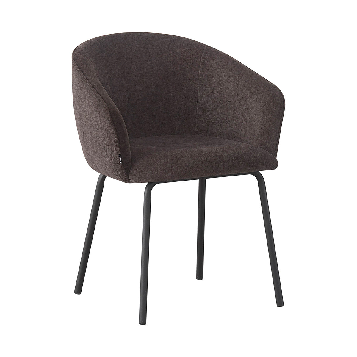 Silla Miami negro fondo blanco vista en perspectiva frontal