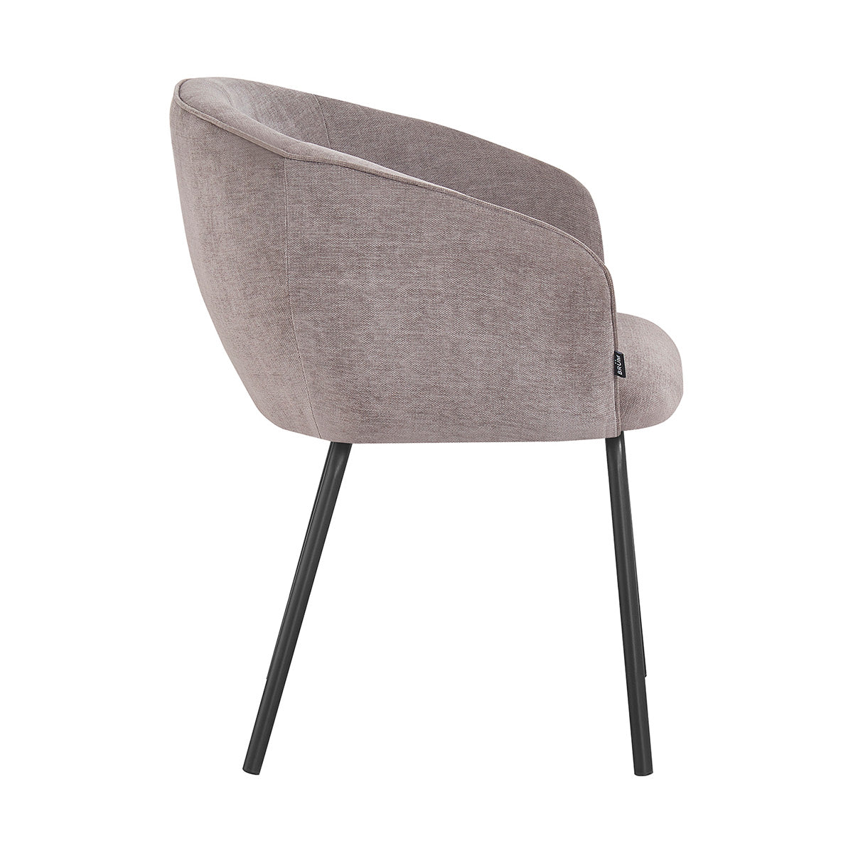 Silla Miami gris fondo blanco vista lateral