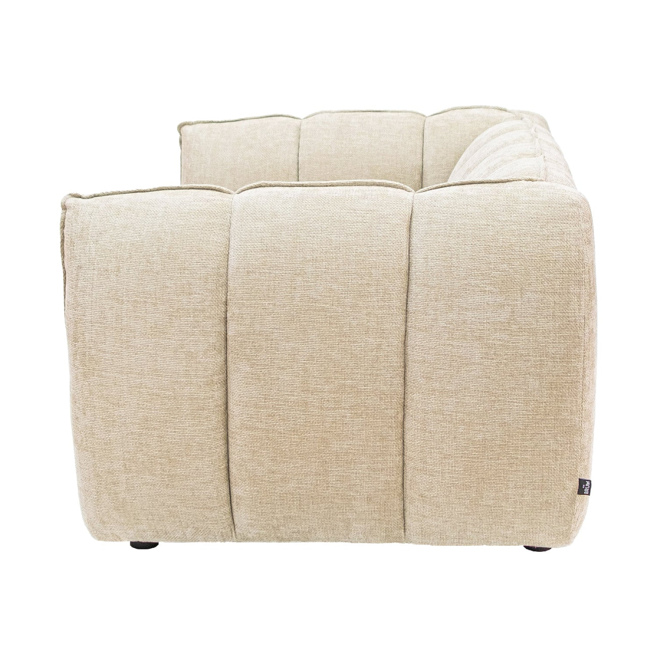 Sofá Milán 2 Plazas Beige Lateral