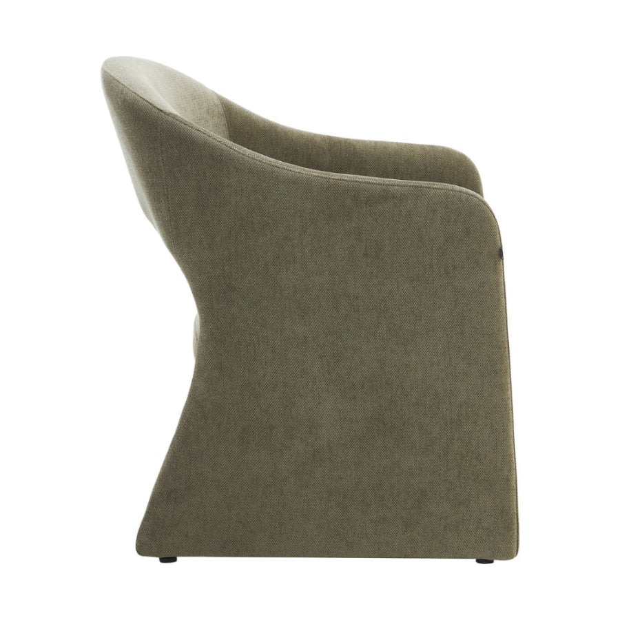 Sillon Individual Qur Verde Con Fondo Blanco Vista Lateral