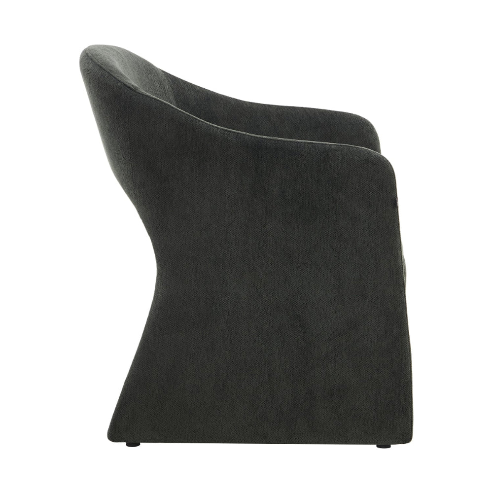 Sillon Individual Qur Grafito Con Fondo Blanco Vista Lateral 