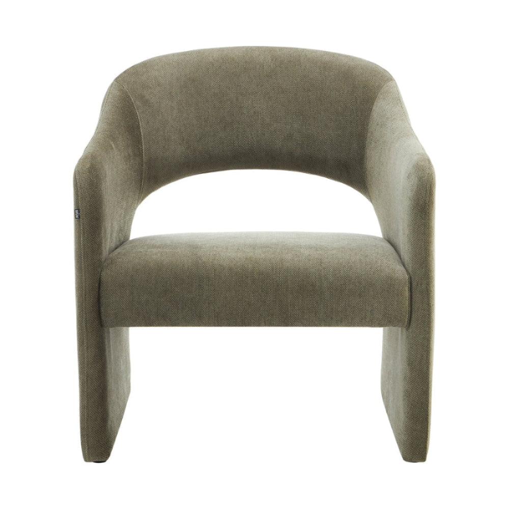 Sillon Individual Qur Verde Con Fondo Blanco Vista Frontal