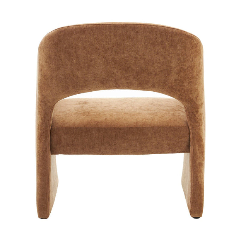 Sillon Individual Qur Terracota Con Fondo Blanco Vista Trasera